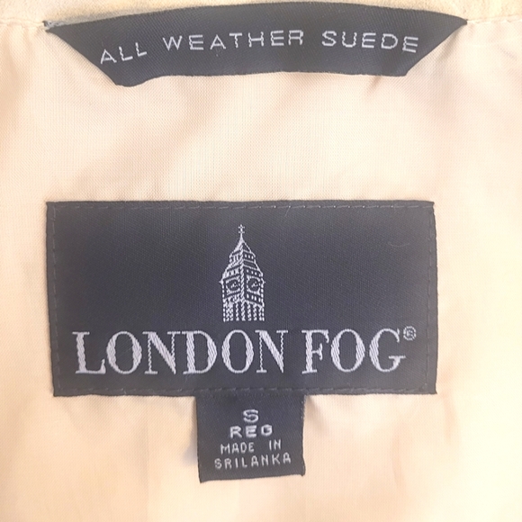 London Fog Classic Coat Jacket Buttery Yellow Small Regular* all weather suede ☀ - Picture 3 of 4